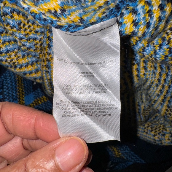 NFL Los Angeles Chargers Busy Block Snowfall Foco Ugly Sweater - Picture 8 of 10